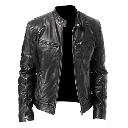 Men’s Faux Leather Biker Jacket