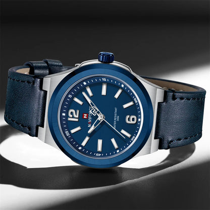 Men’s Casual Watch with Leather Strap