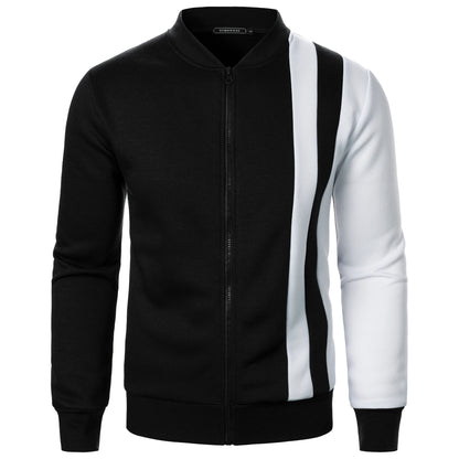 Men’s Sport Jacket with Contrasting Design and Slim Fit
