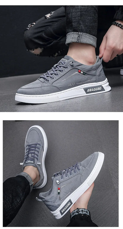 Men's Casual Lace-up Sneakers - Low and Modern Casual Shoes