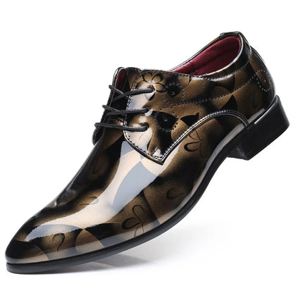 Luxuriöse Oxford-Schuhe für Herren – Retro-Blumendruck