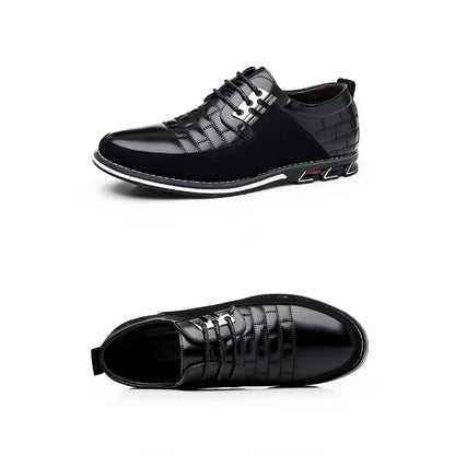 Freizeitschuhe für Herren – Klassische, atmungsaktive und genähte Abendschuhe aus Leder 