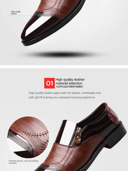 Formelle Lederschuhe für Herren – spitze Zehenpartie, lässige Luxus-Herrenschuhe für Herren 