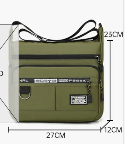 Men’s Crossbody Messenger Bag – Waterproof and Multi-Pocket Design