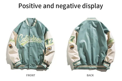 Men’s “California” Varsity College Jacket with Embroidered and Sporty Details