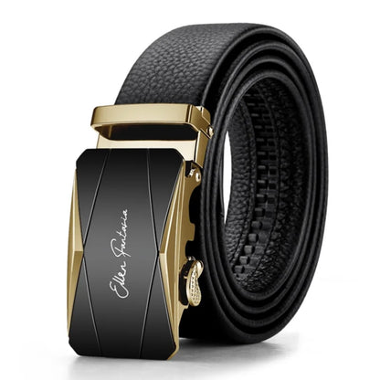 Men's Genuine Leather Belt, Automatic Belt with Adjustable Waistband