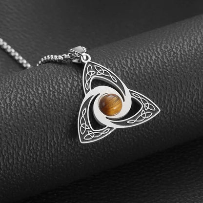 Viking Rune Circle Pendant Necklace