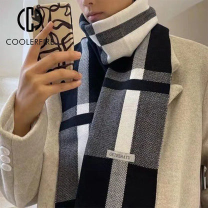 Men’s Geometric Scarf – Modern and Bold Style