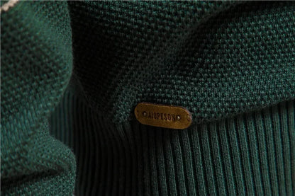 Men’s Casual Striped Sweater with Crew Neck