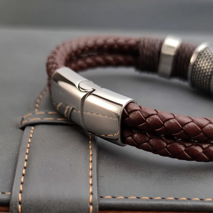 Steel Accent Braided Bracelet