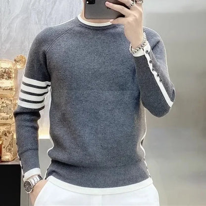 Men’s Slim Fit Knit Sweater – Minimalist Style with a Modern Touch