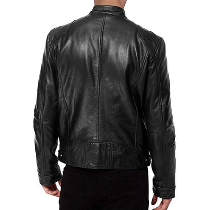 Men’s Faux Leather Biker Jacket