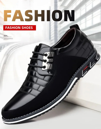 Freizeitschuhe für Herren – Klassische, atmungsaktive und genähte Abendschuhe aus Leder 