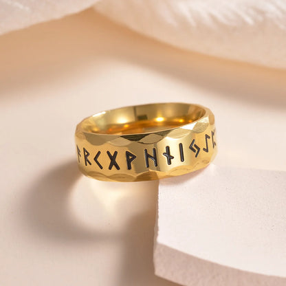 Viking Rune Ring – Norse Mythology Stainless Steel Band for Men