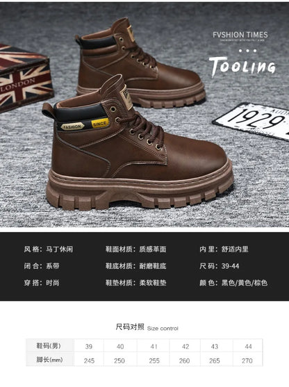 Herren Lederstiefel – Bequeme Retro Boots für Männer