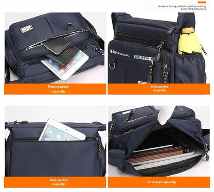Men’s Crossbody Messenger Bag – Waterproof and Multi-Pocket Design