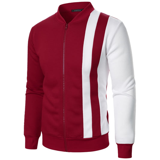 Men’s Sport Jacket with Contrasting Design and Slim Fit