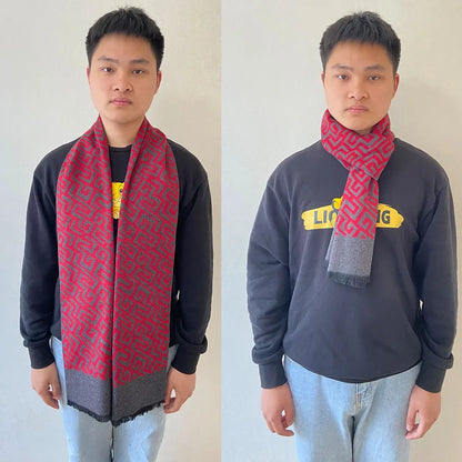 Men's Pashmina Scarf for Men, Wool Scarf for Winter.