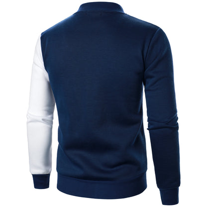 Men’s Sport Jacket with Contrasting Design and Slim Fit