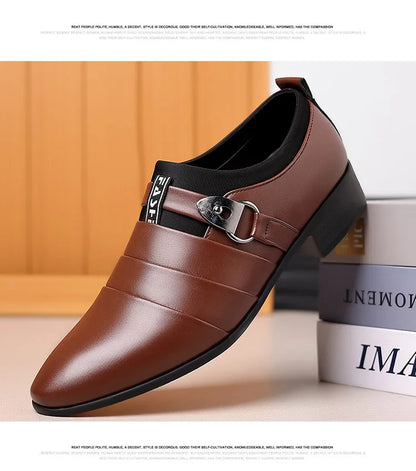 Herren-Slip-On-Abendschuhe – Modernes Schnallendetail