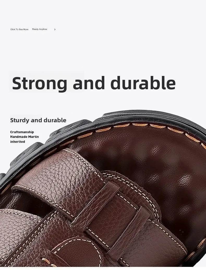 Herrensandalen – dicke Sohle, Obermaterial, wasserdicht, bequem