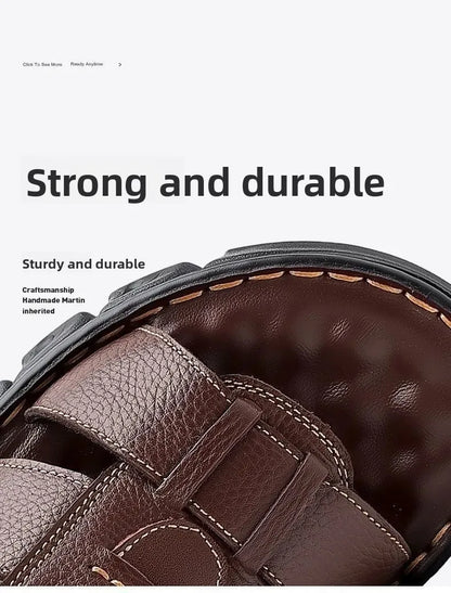 Herrensandalen – dicke Sohle, Obermaterial, wasserdicht, bequem