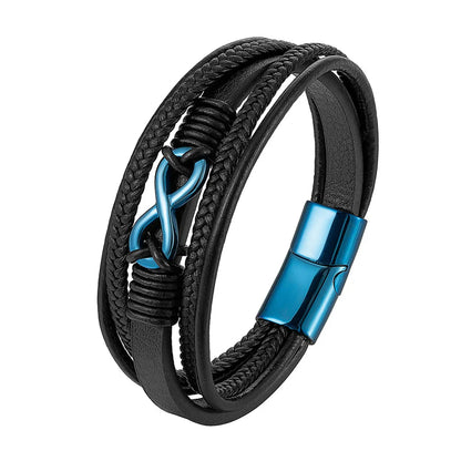 Classic Men Infinity Bracelet - Metallic Detail