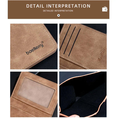 Slim Men’s Wallet with Multiple Card Slots and ID Window – Compact and Stylish