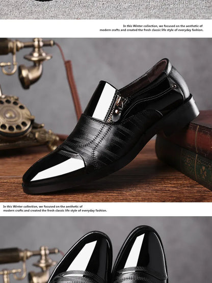 Formelle Lederschuhe für Herren – spitze Zehenpartie, lässige Luxus-Herrenschuhe für Herren 