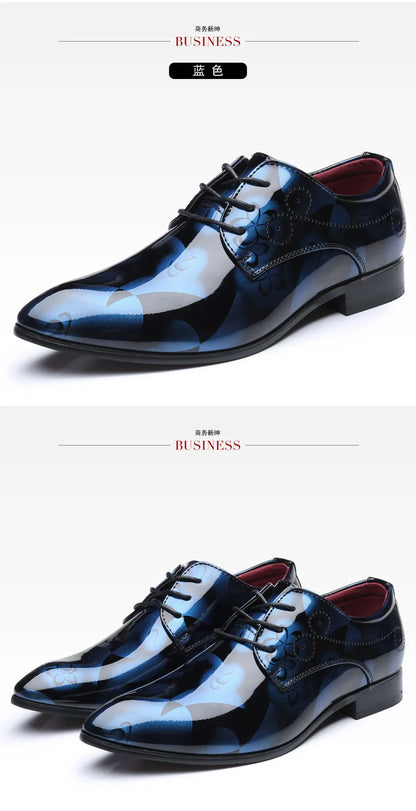 Luxuriöse Oxford-Schuhe für Herren – Retro-Blumendruck