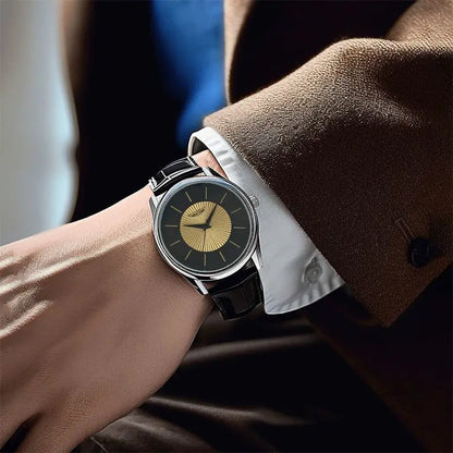 Luxury Brand Men's Business Waterproof Quartz Leather Wrist Watch
