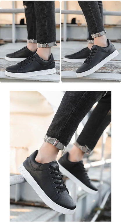 Men's Leather Shoes - Fashion Casual, Outdoor Sneakers