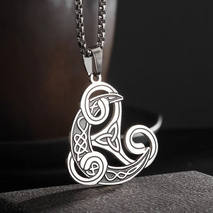 Viking Rune Circle Pendant Necklace