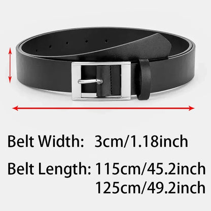 Men’s Leather Belt with Classic Buckle – Timeless and Versatile