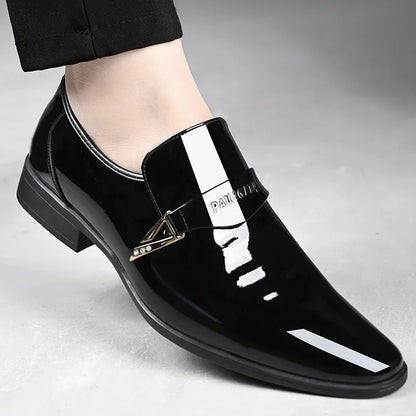 Herren Lackleder - Businessschuhe, Spitze Schuhspitze 