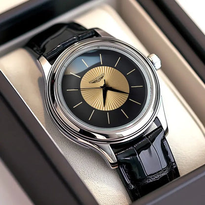 Luxury Brand Men's Business Waterproof Quartz Leather Wrist Watch