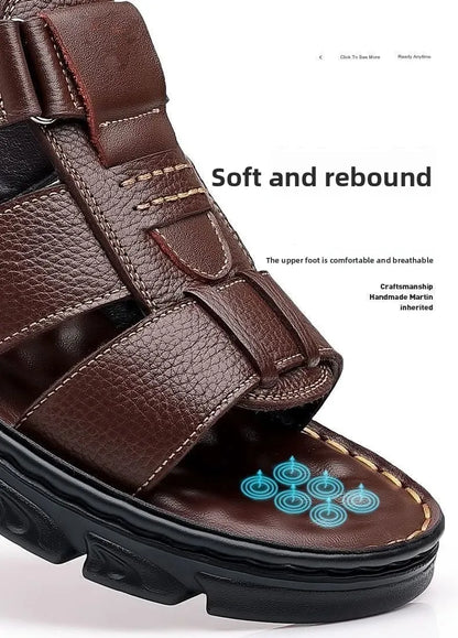 Herrensandalen – dicke Sohle, Obermaterial, wasserdicht, bequem