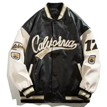 Men’s “California” Varsity College Jacket with Embroidered and Sporty Details
