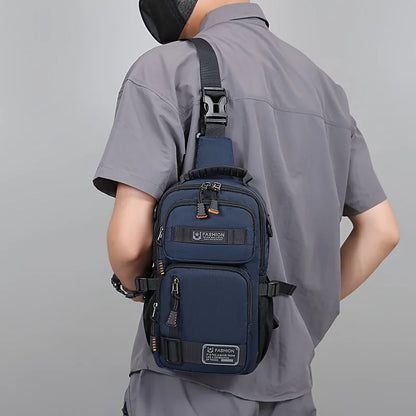 Tactical Crossbody Sling Bag for Men – Multi-Pocket Urban Chest Pack for Everyday Carry and Travel