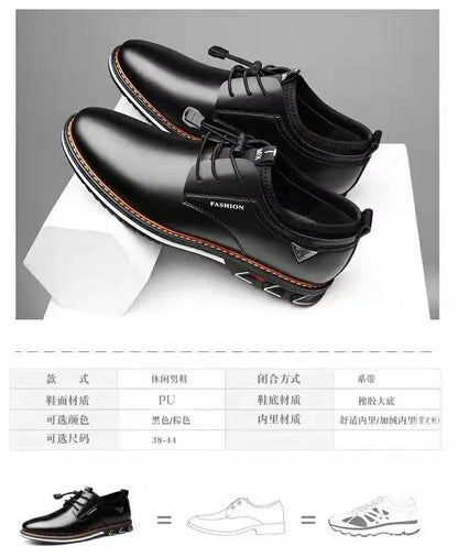 Freizeitschuhe im britischen Stil für Herren – Hochwertige Schuhe aus Kunstleder 