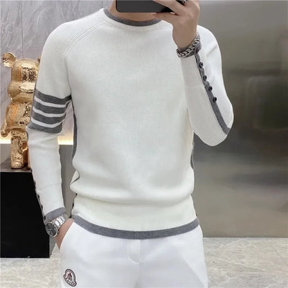 Men’s Slim Fit Knit Sweater – Minimalist Style with a Modern Touch