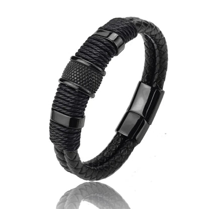 Steel Accent Braided Bracelet