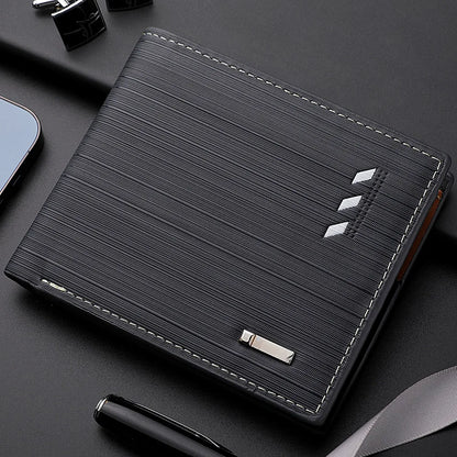 Men’s Premium Textured Wallet with Two-Tone Interior