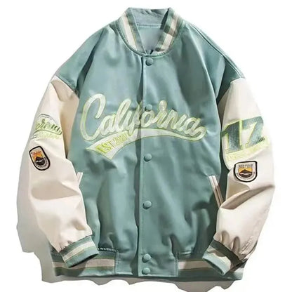 Men’s “California” Varsity College Jacket with Embroidered and Sporty Details