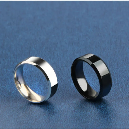 Black Stainless Steel Rings, Wedding & Engagement Band, Quality Matte Men's Jewelry