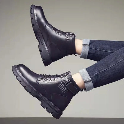 Neuer Motorradstiefel - Wasserdichter Lederstiefel 