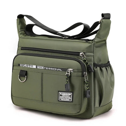 Men’s Crossbody Messenger Bag – Waterproof and Multi-Pocket Design