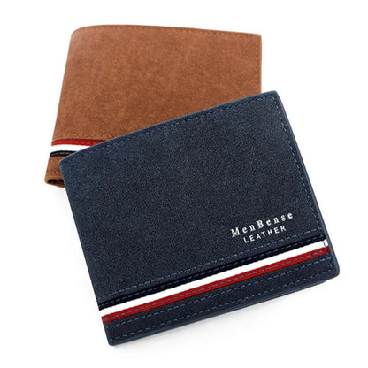 Men’s Wallet with Tricolor Stripe – Modern Design and Practicality