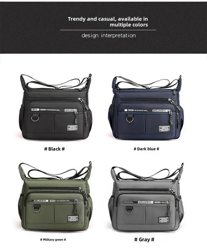 Men’s Crossbody Messenger Bag – Waterproof and Multi-Pocket Design
