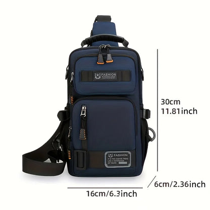 Tactical Crossbody Sling Bag for Men – Multi-Pocket Urban Chest Pack for Everyday Carry and Travel